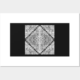 Geometric pattern in black and white Posters and Art